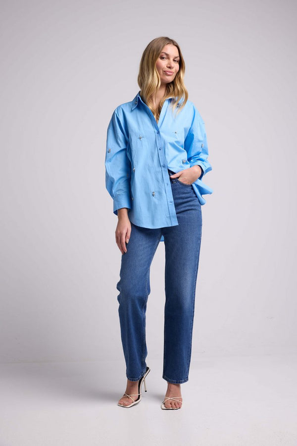 Chemise Manches Longues - Bleu