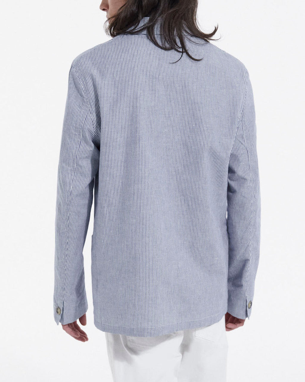 The Kooples - Chaqueta Vestir Azul Bolsillos Estampado Rayas - Hombre