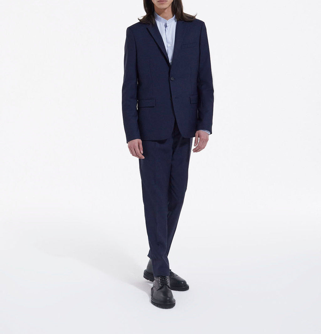 The Kooples - Chaqueta de traje azul con botones y cuello sastre - Hombre