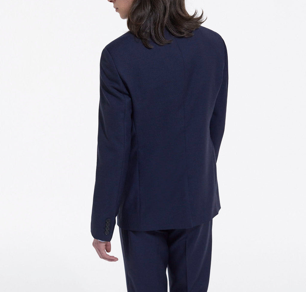 The Kooples - Chaqueta de traje azul con botones y cuello sastre - Hombre