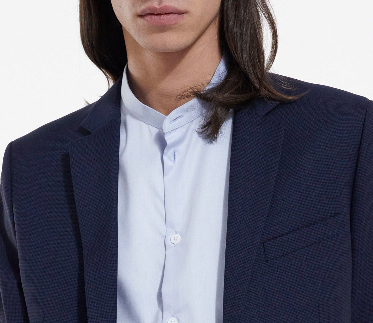 The Kooples - Chaqueta de traje azul con botones y cuello sastre - Hombre