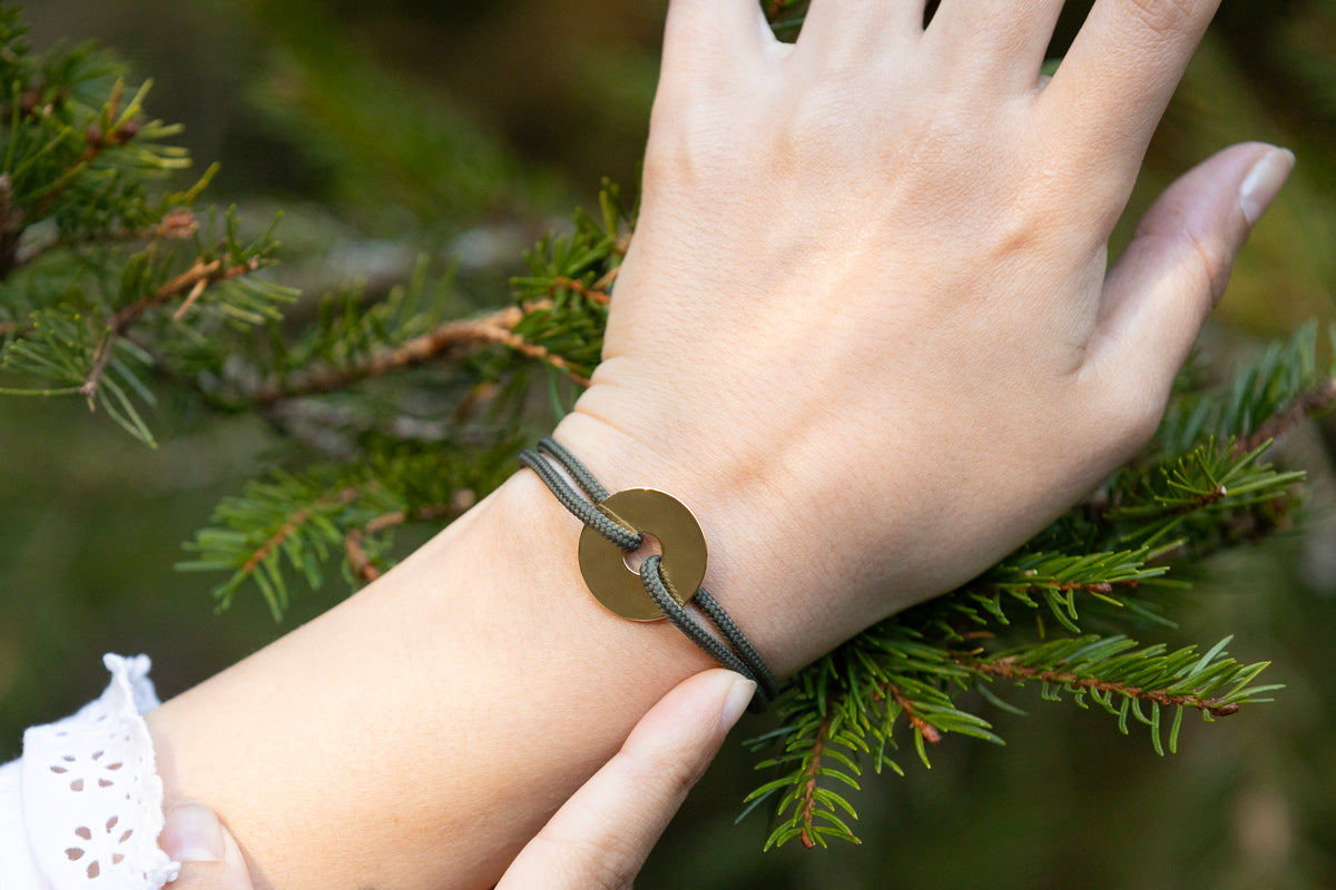 Bracelet Bordée - Or Noir Pailleté