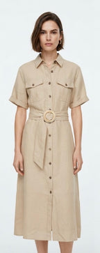 Henrianne Dress - Beige