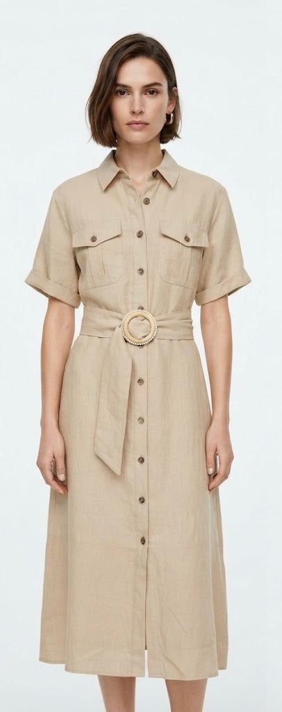 Henrianne Dress - Beige