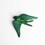 Set of 3 Large Swallows - Green