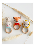 Personalized Crochet Baby Rattle