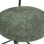 Orla - Set of 2 Bar Stools - Chenille Fabric - Green