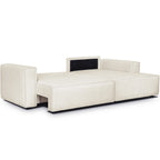 Asti - Højrevendt Sovesofa Hjørnesofa - Bouclé-Stof - Beige