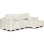 Asti - Højrevendt Sovesofa Hjørnesofa - Bouclé-Stof - Beige