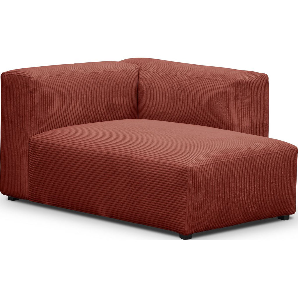 Modulo - Modulaire Hoekbank Rechts - Ribfluweel - Roestbruin