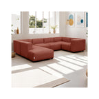 Modulo - Panoramische Modulaire Bank - Ribfluweel - Roest