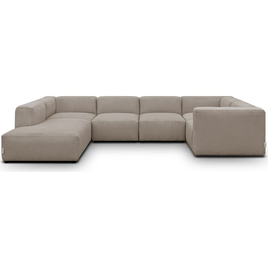 Modulo - Panoramische Modulaire Bank - Ribfluweel - Taupe