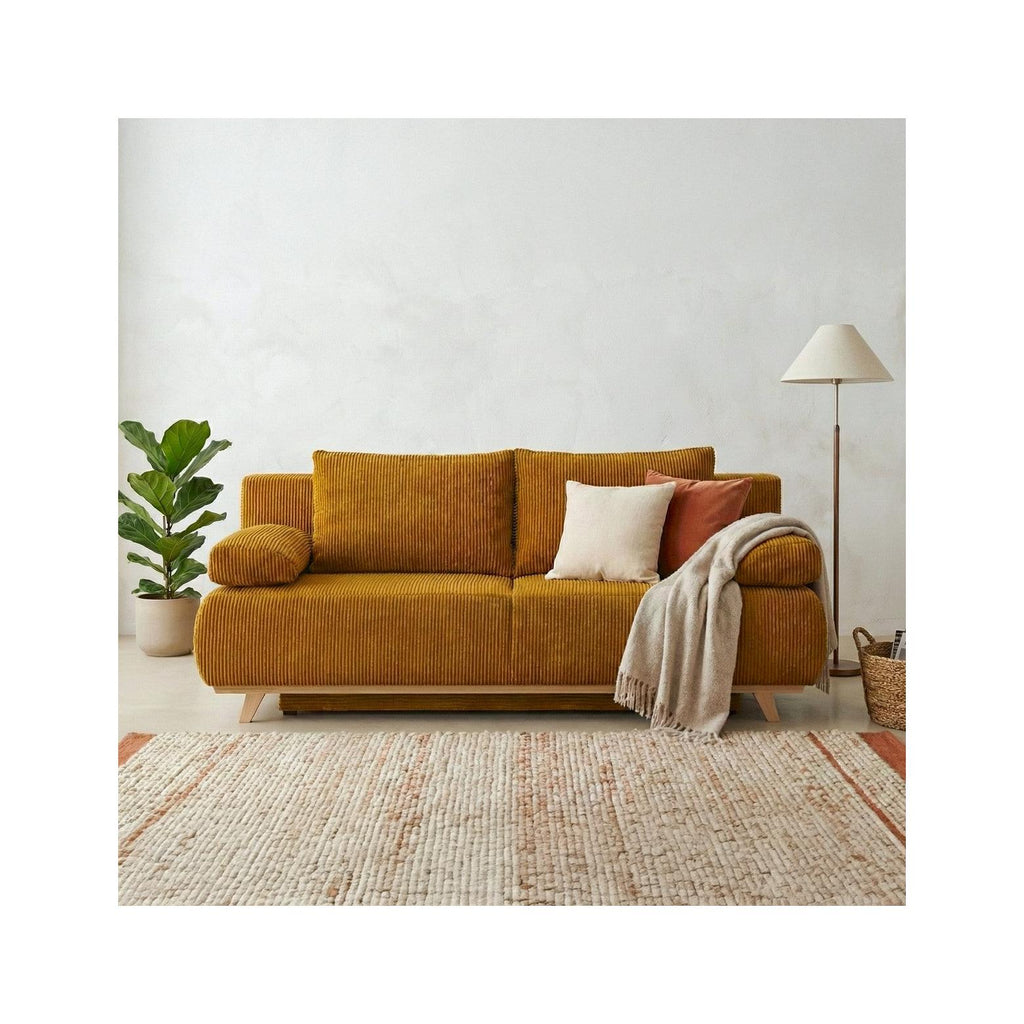Laria - Bäddsoffa - Manchester - Senapsgul