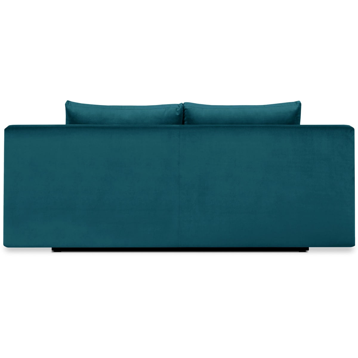 Laria - Canapé Convertible 3 Places avec Coffre de Rangement en Velours - Bleu Canard