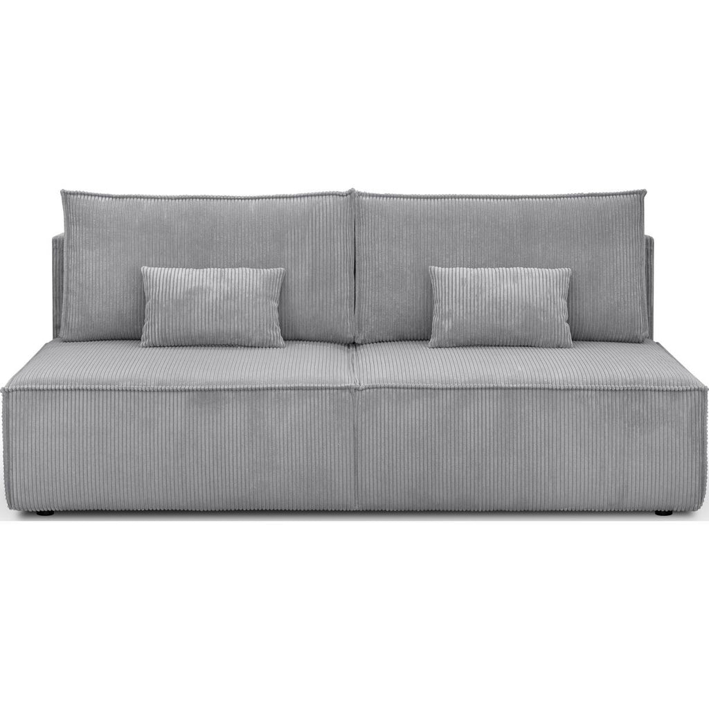 Milla - Sofa Rozkładana - Sztruks - Jasnoszara