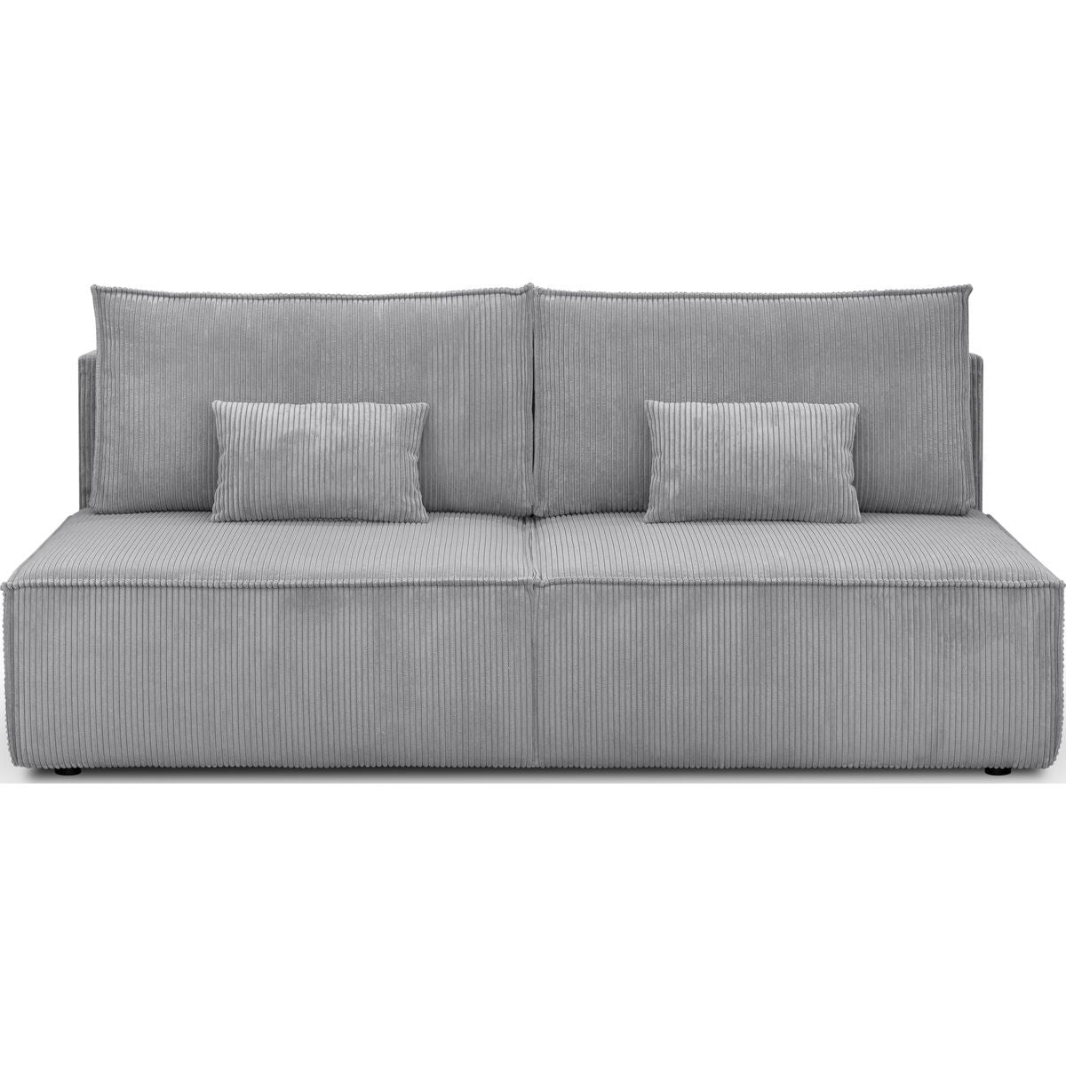 Milla - Sofa Rozkładana - Sztruks - Jasnoszara