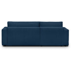 Asti - Slaapbank met hoek links - Ribfluweel - Blauw