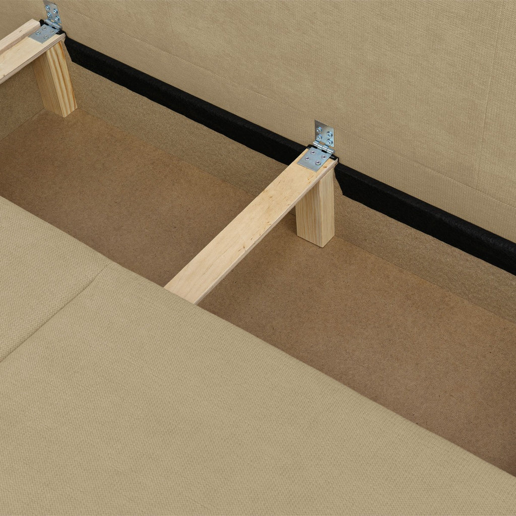 Laria - Sofa Rozkładana - Tkanina Szenilowa - Miodowa
