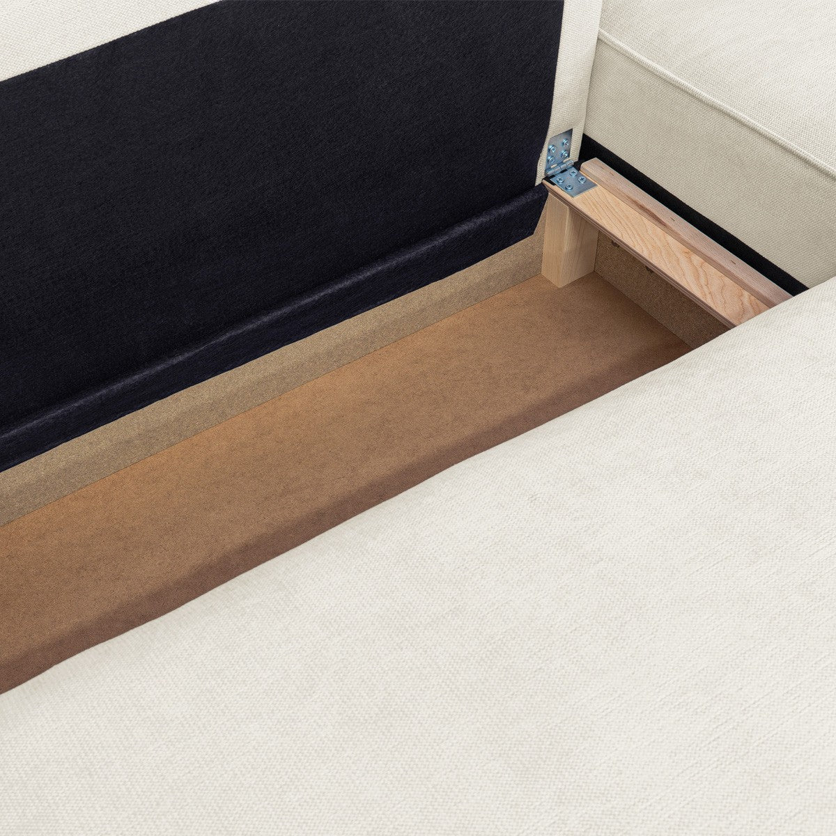 Livia – Ecksofa mit Schlaffunktion, wechselseitig montierbar – Chenille – Beige