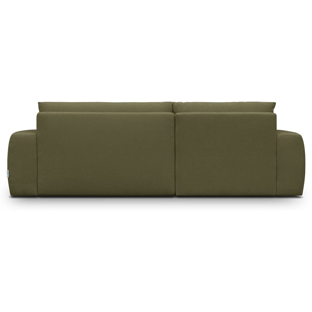 Sonny - Narożnik lewostronny rozkładany - Tkanina szenilowa - Khaki