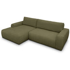 Sonny - Narożnik lewostronny rozkładany - Tkanina szenilowa - Khaki