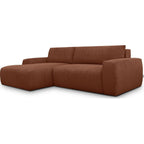 Sonny - Left-Facing Corner Sofa Bed - Corduroy - Rust
