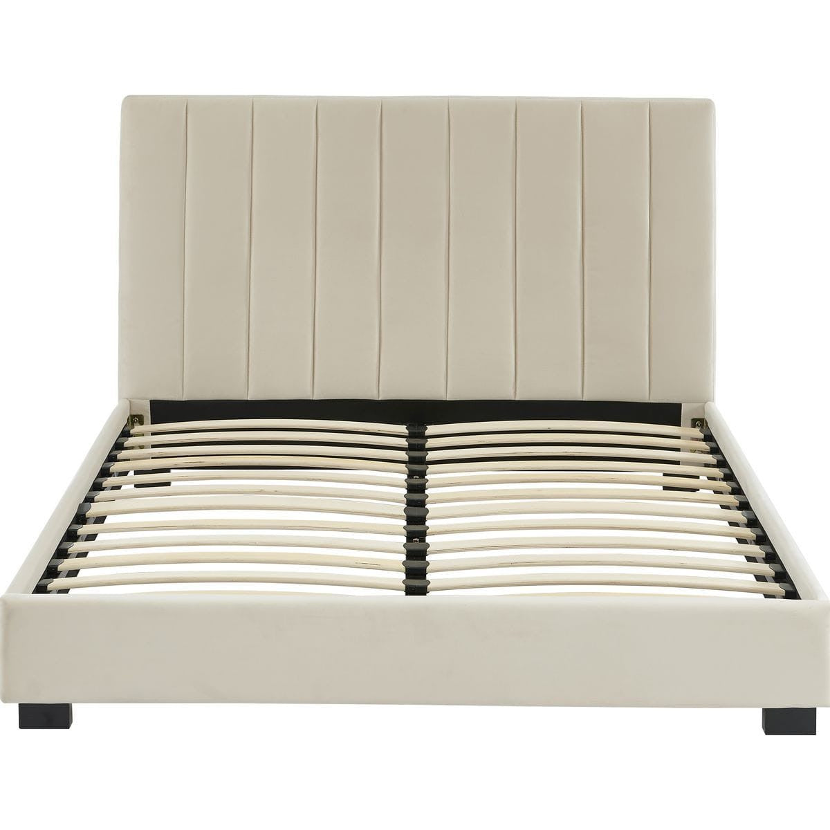 William - Tweepersoonsbed - Fluweel - Beige