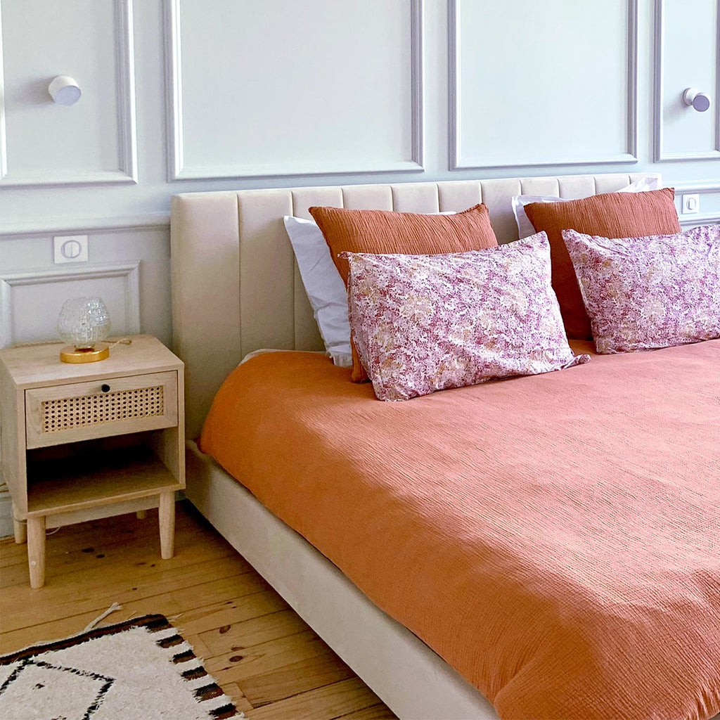 William - Tweepersoonsbed - Fluweel - Beige