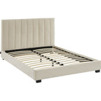 William - Tweepersoonsbed - Fluweel - Beige
