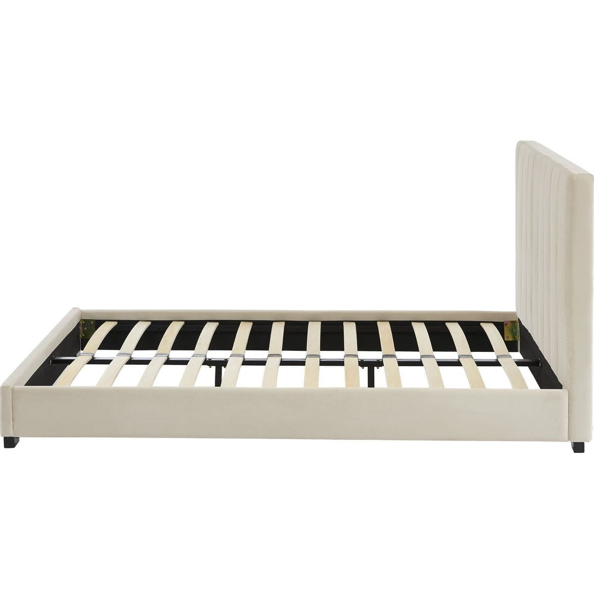 William - Tweepersoonsbed - Fluweel - Beige