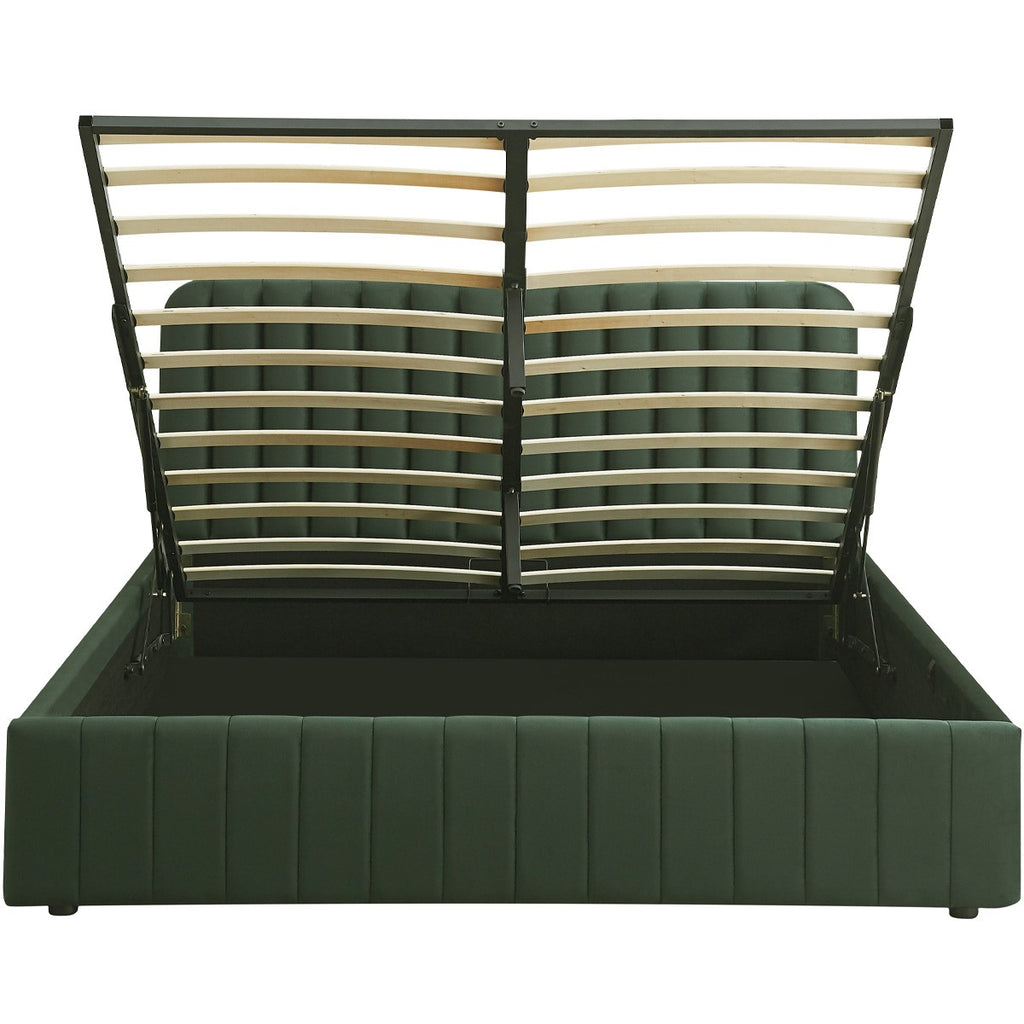 Ava - Cama Canapé Adulto - Terciopelo - Verde Caqui