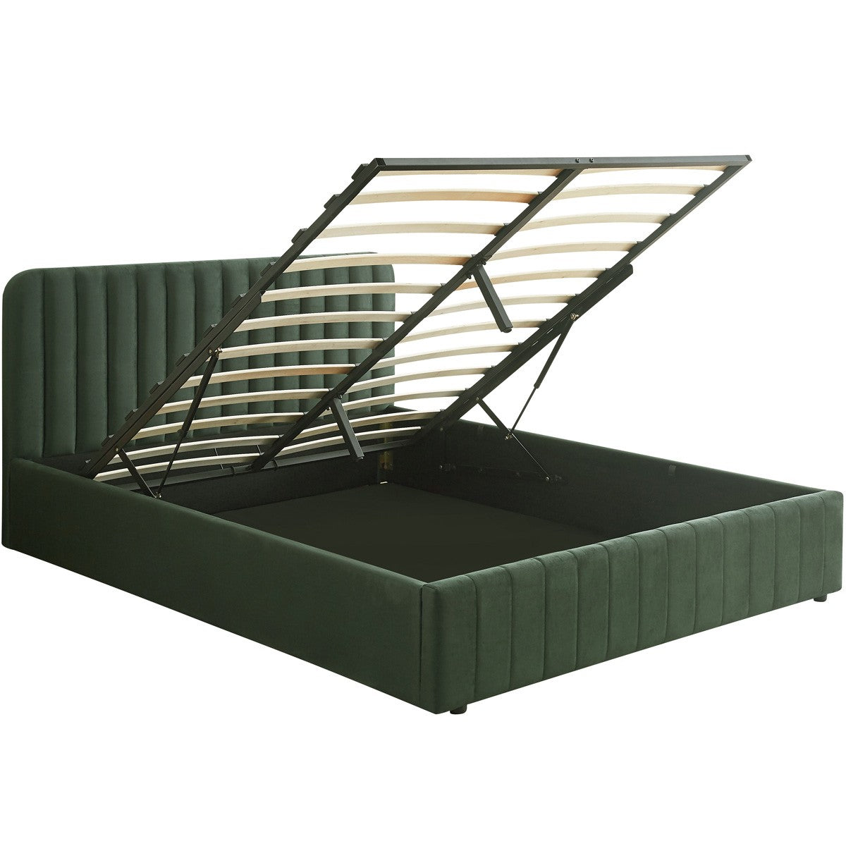 Ava - Cama Canapé Adulto - Terciopelo - Verde Caqui
