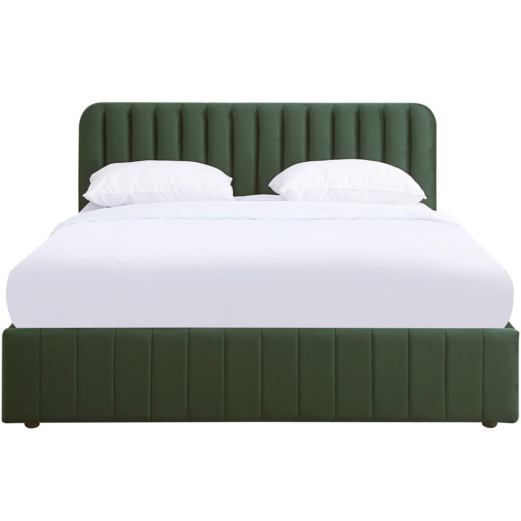 Ava - Cama Canapé Adulto - Terciopelo - Verde Caqui