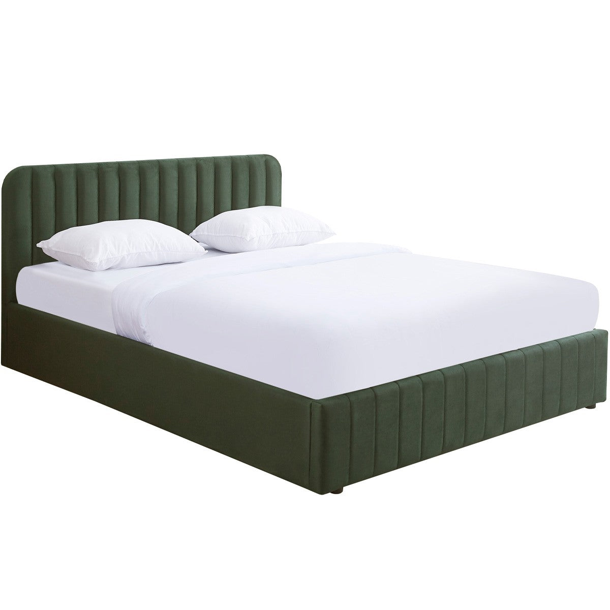 Ava - Cama Canapé Adulto - Terciopelo - Verde Caqui