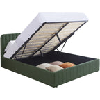 Ava - Cama Canapé Adulto - Terciopelo - Verde Caqui