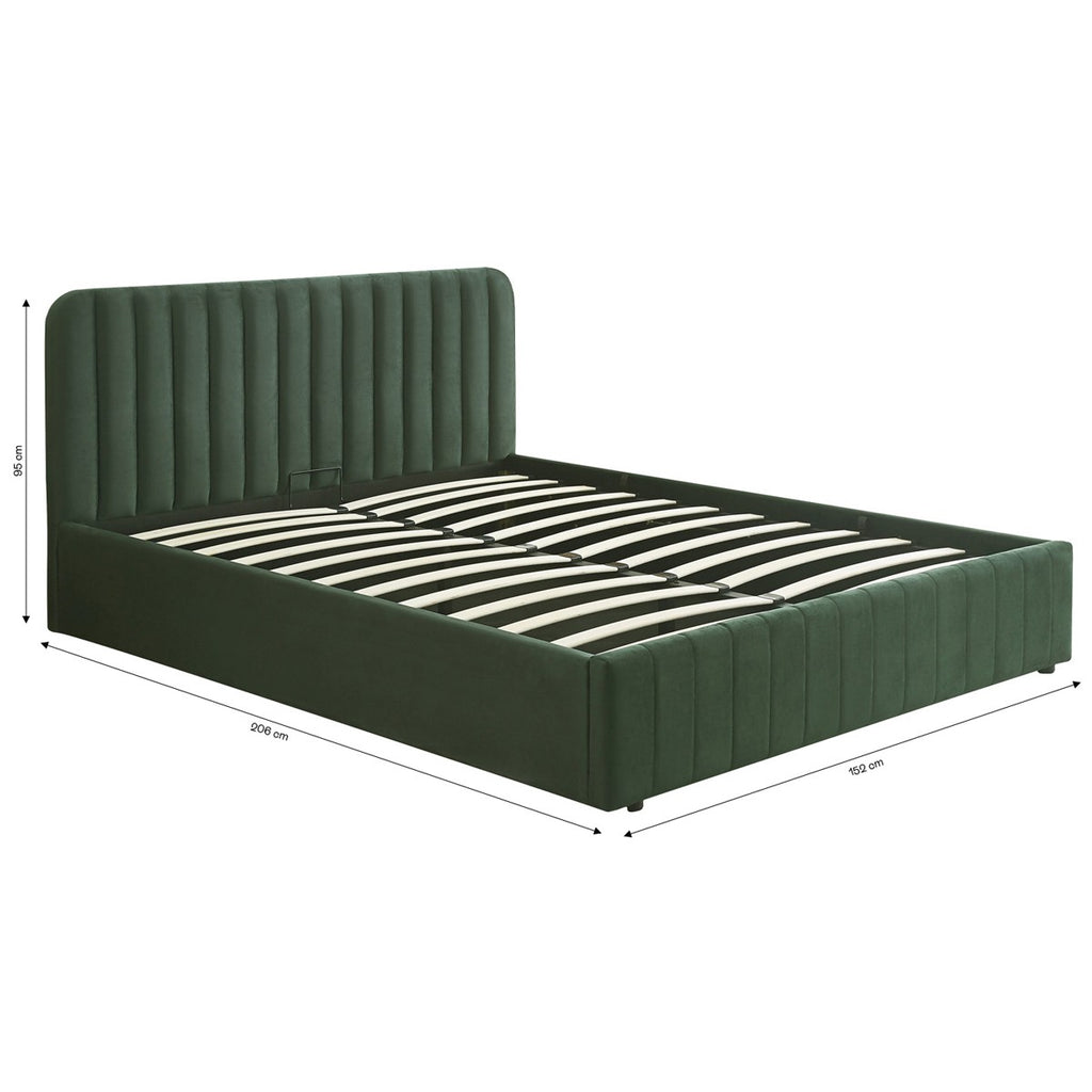 Ava - Cama Canapé Adulto - Terciopelo - Verde Caqui