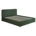 Ava - Cama Canapé Adulto - Terciopelo - Verde Caqui
