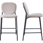 Betty - Lote de 2 Taburetes de Bar - Pana - Beige