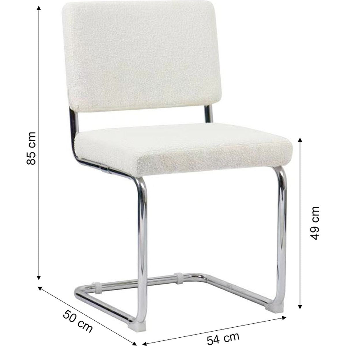 Dulce - Set Van 2 Stoelen - Bouclé Stof - Beige