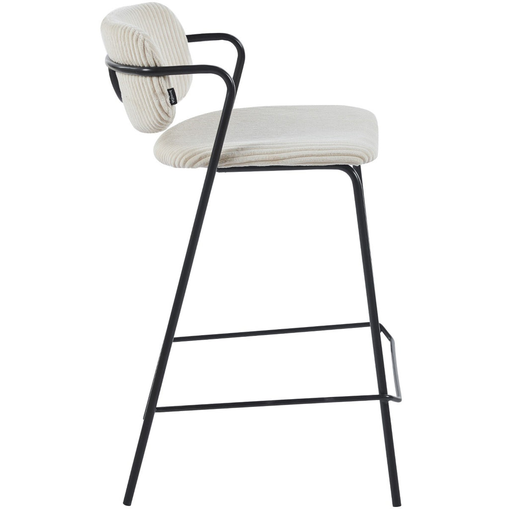 Jones - Lote De 2 Taburetes De Bar - Pana - Beige