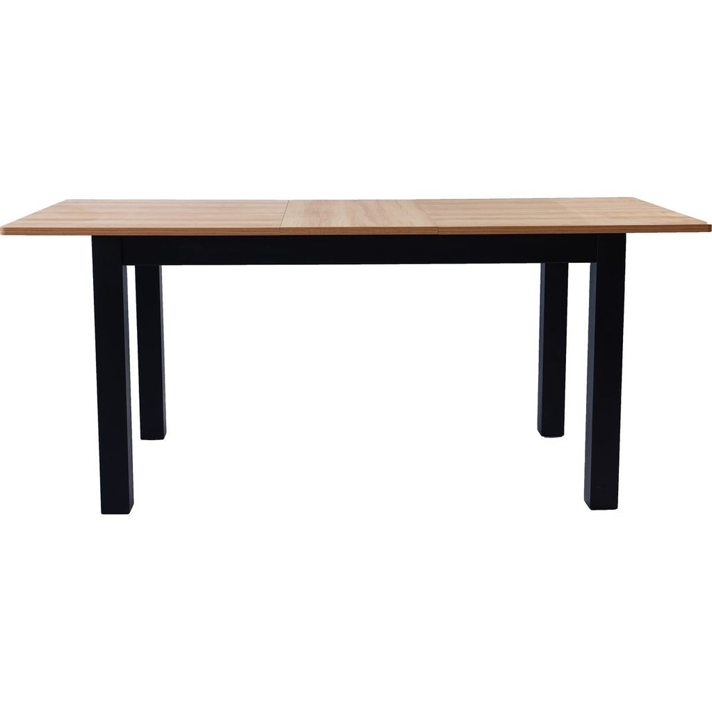 Lexi - Uitschuifbare eettafel - Houtlook - Zwart