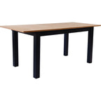 Lexi - Uitschuifbare eettafel - Houtlook - Zwart