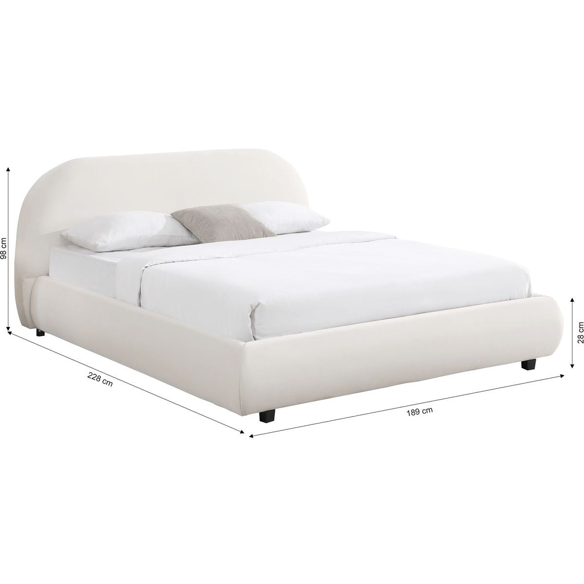 Maddie - Tweepersoonsbed - Fluweel - Beige