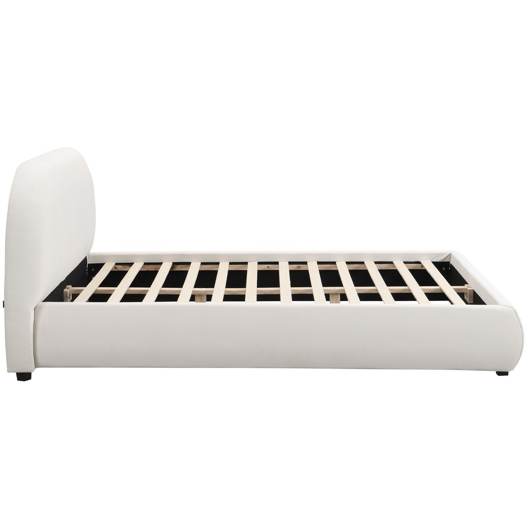 Maddie - Tweepersoonsbed - Fluweel - Beige