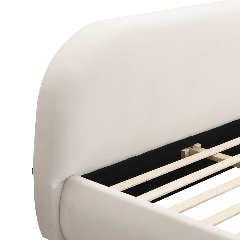 Maddie - Tweepersoonsbed - Fluweel - Beige
