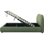 Madisson - Storage Bed - Bouclé Fabric - Khaki Green