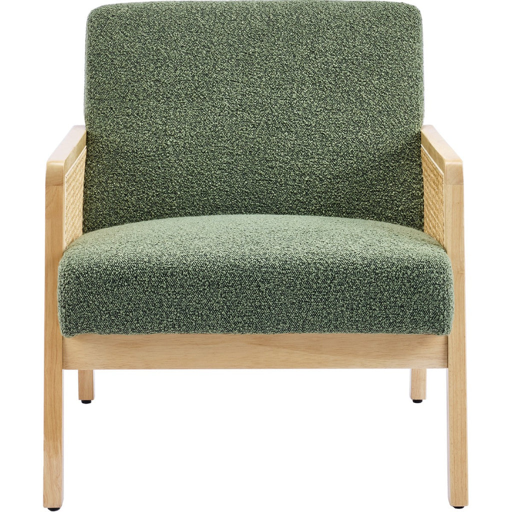 Mani – Fotel – Plecionka wiedeńska i tkanina boucle – Khaki