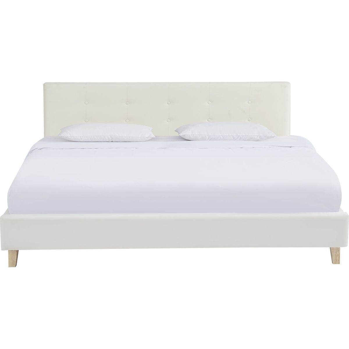 Milo - Bed voor volwassenen - Fluweel - Beige