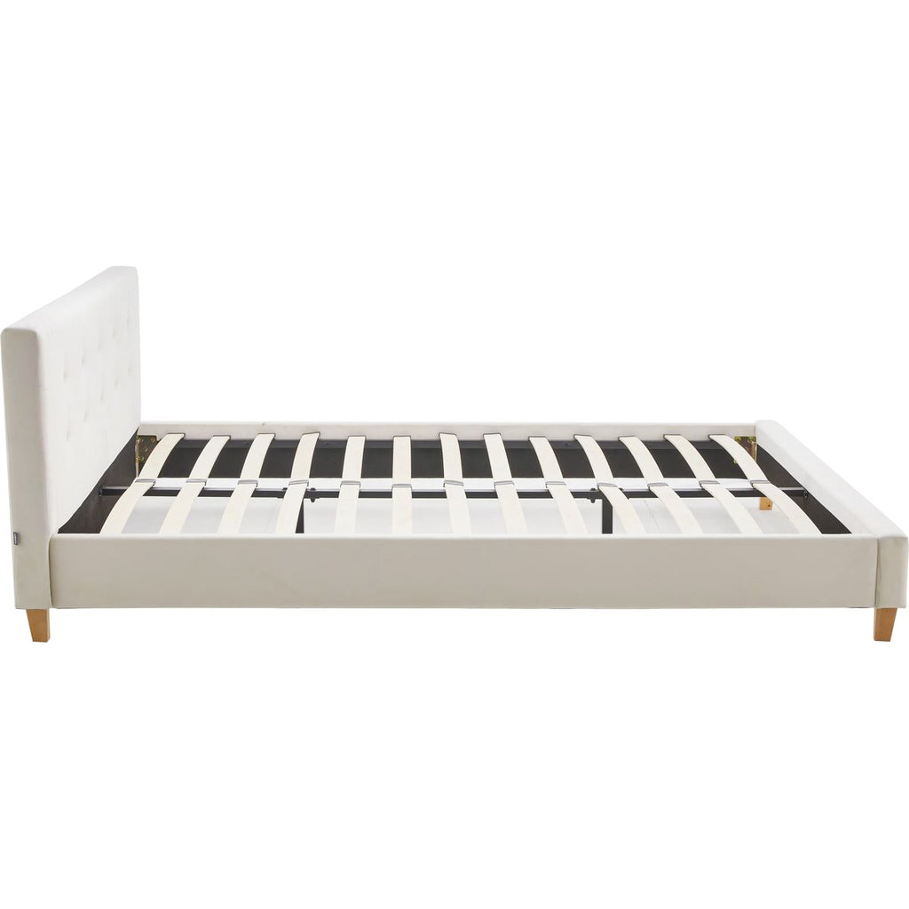 Milo - Bed voor volwassenen - Fluweel - Beige