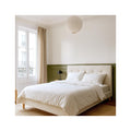 Milo - Cama de matrimonio - Terciopelo - Beige